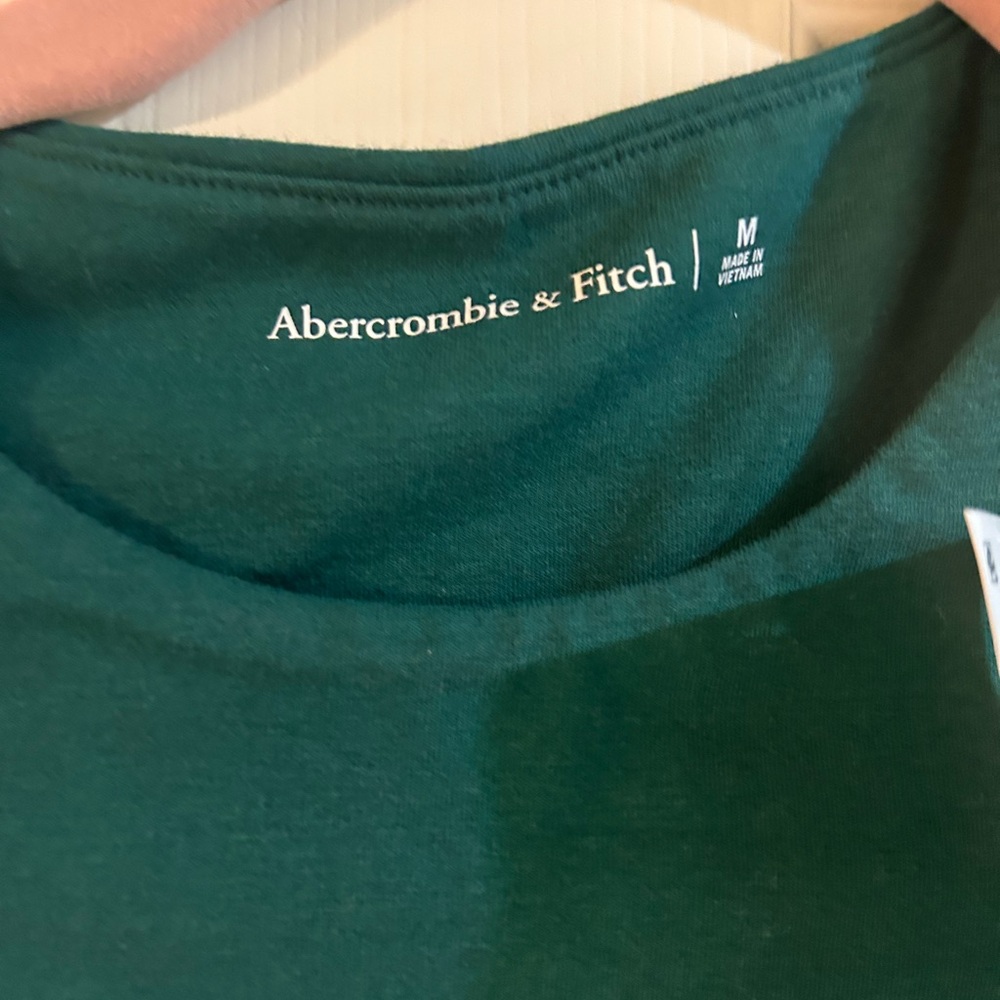 Abercrombie & Fitch Green Long Sleeve Shirt Medium NWT - Picture 3 of 4